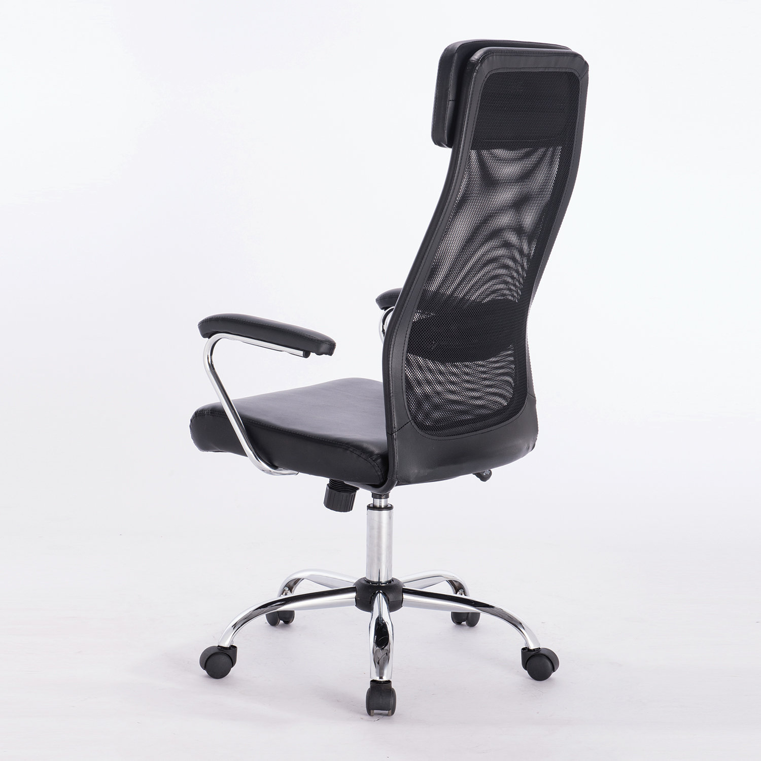 Кресло офисное brabix forward ex 570 хром экокожа черное
